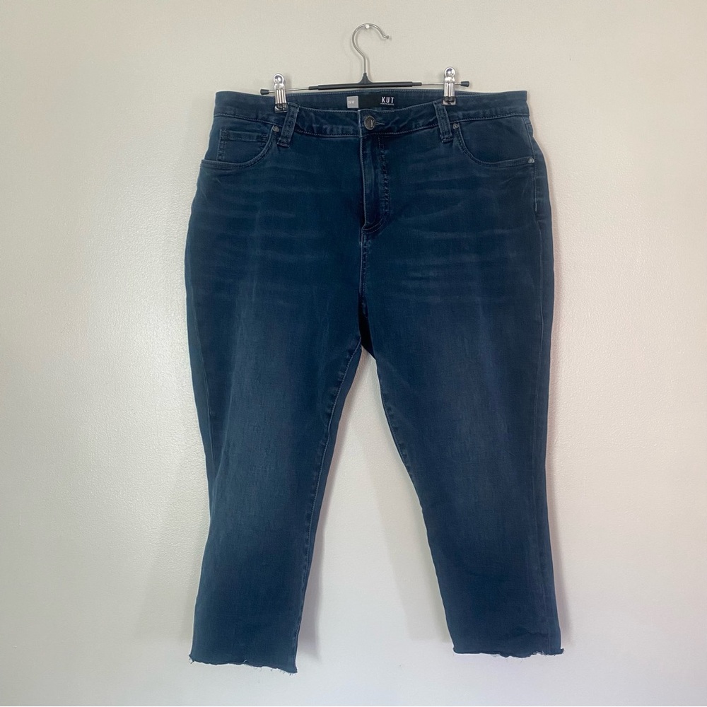 Kut from the Kloth Dark Blue Ankle Crop Jeans